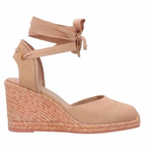 Stuart Weitzman Shoes - Stuart Weitzman Marguerita Canvas Wedge‎ Sandal